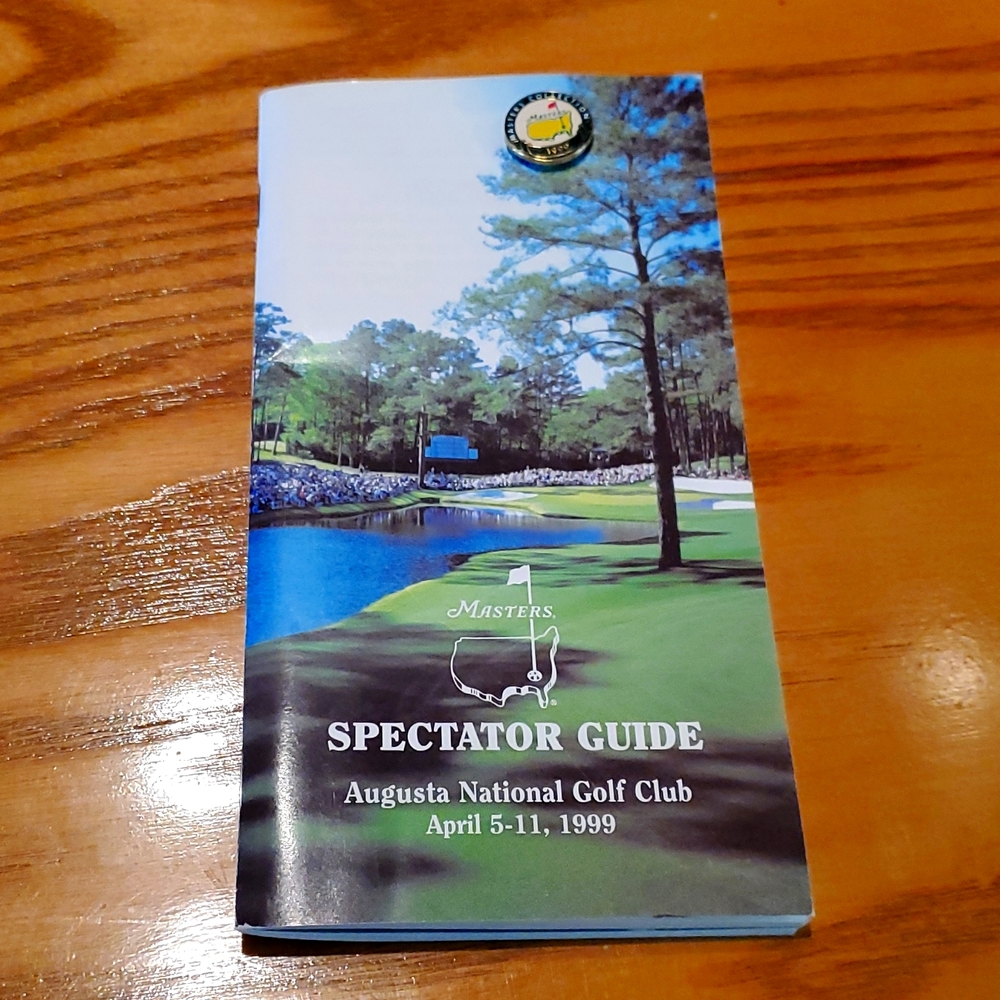 1999 Masters Spectator Guide AND Pin